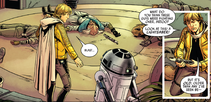 Yes Luke, just pick up the ancient mysterious lightsaber in the middle of a room of corpses, what could go wrong?
